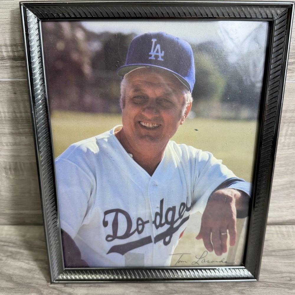 L.A. Dodgers:‎ Tommy Lasorda Autographed Photo 8x10 Baseball Framed